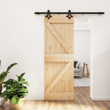 Gossi usa glisanta cu set de feronerie 70x210 cm, lemn masiv de pin