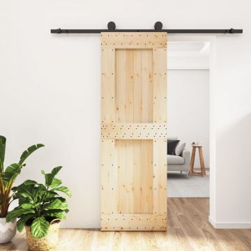 Gossi usa glisanta cu set de feronerie 70x210 cm, lemn masiv de pin