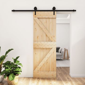 Gossi usa glisanta cu set de feronerie 70x210 cm, lemn masiv de pin