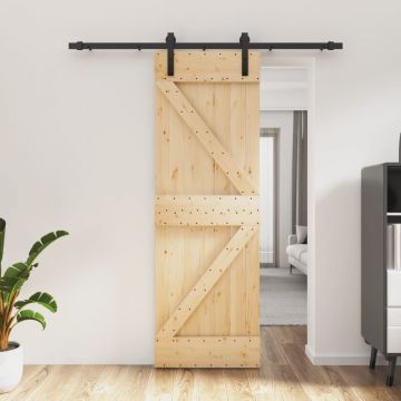 Gossi usa glisanta cu set de feronerie 70x210 cm, lemn masiv de pin