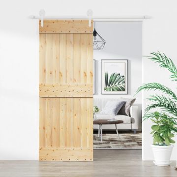 Gossi usa glisanta cu set de feronerie 80x210 cm, lemn masiv de pin