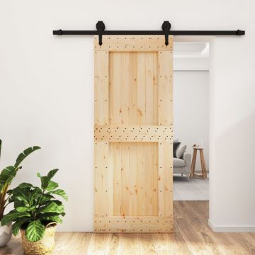 Gossi usa glisanta cu set de feronerie 85x210 cm, lemn masiv de pin