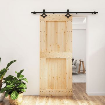 Gossi usa glisanta cu set de feronerie 85x210 cm, lemn masiv de pin
