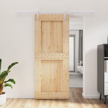 Gossi usa glisanta cu set de feronerie 85x210 cm, lemn masiv de pin
