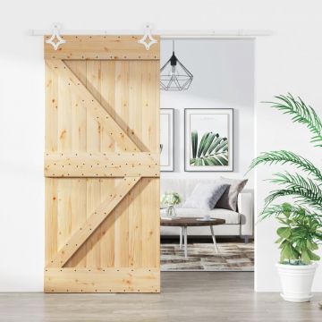 Gossi usa glisanta cu set de feronerie 95x210 cm, lemn masiv de pin