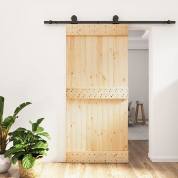 Gossi usa glisanta cu set de feronerie 95x210 cm, lemn masiv de pin