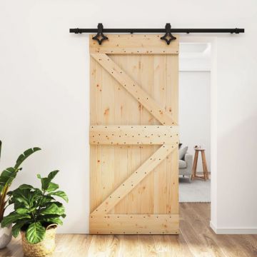 Gossi usa glisanta cu set de feronerie 95x210 cm, lemn masiv de pin