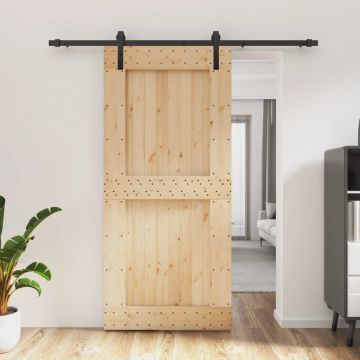 Gossi usa glisanta cu set de feronerie 95x210 cm, lemn masiv de pin