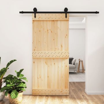 Gossi usa glisanta cu set de feronerie 95x210 cm, lemn masiv de pin