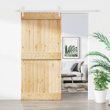 Gossi usa glisanta cu set de feronerie 95x210 cm, lemn masiv de pin