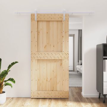 Gossi usa glisanta cu set de feronerie 95x210 cm, lemn masiv de pin