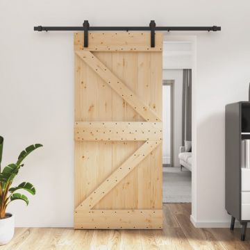 Gossi usa glisanta cu set de feronerie 95x210 cm, lemn masiv de pin