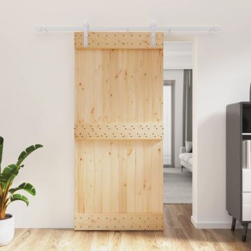 Gossi usa glisanta cu set de feronerie 95x210 cm, lemn masiv de pin