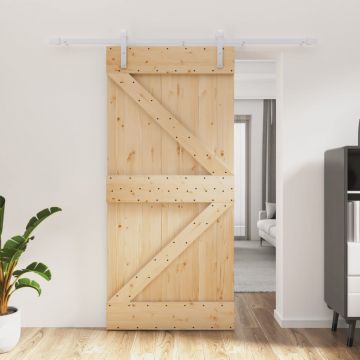 Gossi usa glisanta cu set de feronerie 95x210 cm, lemn masiv de pin