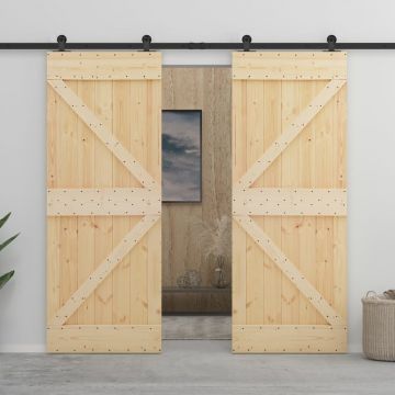 Gossi usa glisanta cu set feronerie, 100 x 210 cm, lemn masiv de pin