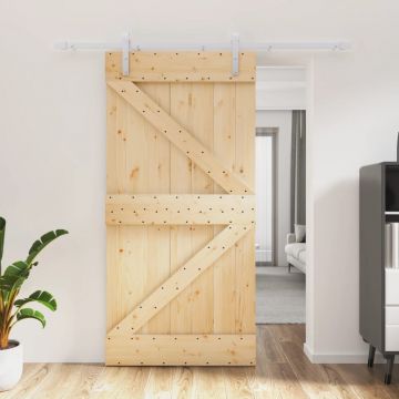 Gossi usa glisanta cu set feronerie, 100x210 cm, lemn masiv de pin
