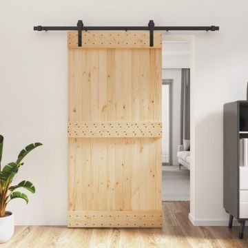Gossi usa glisanta cu set feronerie, 100x210 cm, lemn masiv de pin