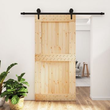Gossi usa glisanta cu set feronerie, 100x210 cm, lemn masiv de pin