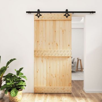 Gossi usa glisanta cu set feronerie, 100x210 cm, lemn masiv de pin