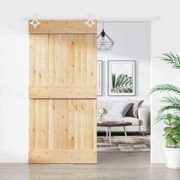 Gossi usa glisanta cu set feronerie, 100x210 cm, lemn masiv de pin