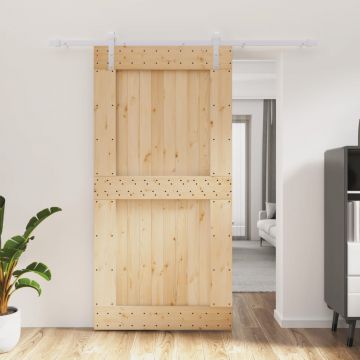 Gossi usa glisanta cu set feronerie, 100x210 cm, lemn masiv de pin