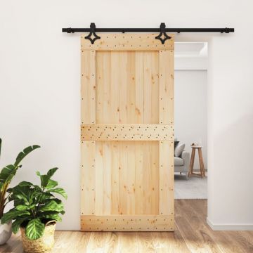Gossi usa glisanta cu set feronerie, 100x210 cm, lemn masiv de pin