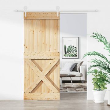 Gossi usa glisanta cu set feronerie, 100x210 cm, lemn masiv de pin