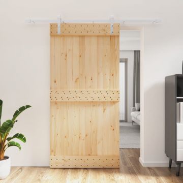 Gossi usa glisanta cu set feronerie, 100x210 cm, lemn masiv de pin