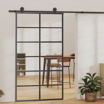 Gossi usa glisanta cu set feronerie, 102x205 cm, sticla esg/aluminiu