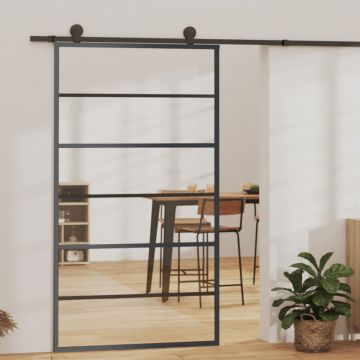 Gossi usa glisanta cu set feronerie, 102x205 cm, sticla esg/aluminiu