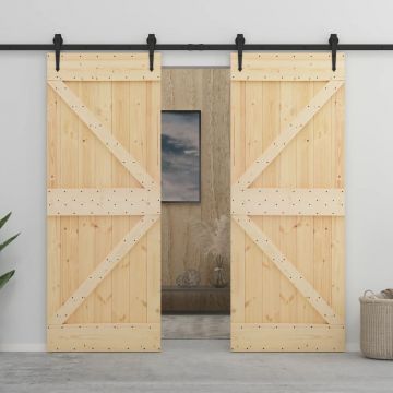Gossi usa glisanta cu set feronerie, 80 x 210 cm, lemn masiv de pin