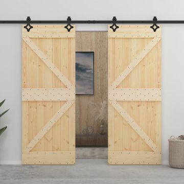 Gossi usa glisanta cu set feronerie, 80 x 210 cm, lemn masiv de pin