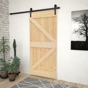Gossi usa glisanta cu set feronerie, 80x210 cm, lemn masiv de pin
