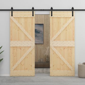 Gossi usa glisanta cu set feronerie, 90 x 210 cm, lemn masiv de pin