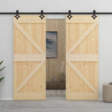 Gossi usa glisanta cu set feronerie, 90 x 210 cm, lemn masiv de pin