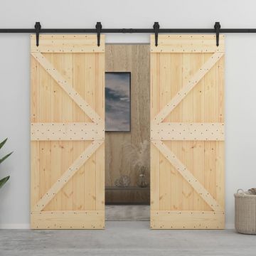 Gossi usa glisanta cu set feronerie, 90 x 210 cm, lemn masiv de pin