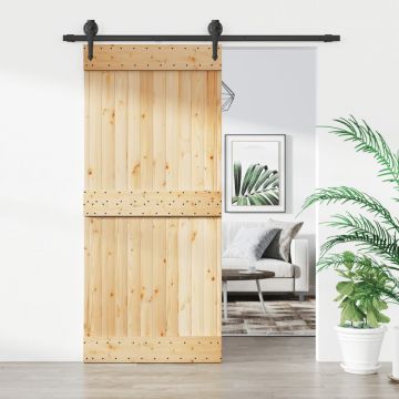 Gossi usa glisanta cu set feronerie, 90x210 cm, lemn masiv de pin