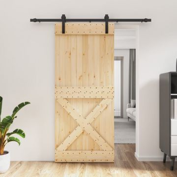 Gossi usa glisanta cu set feronerie, 90x210 cm, lemn masiv de pin