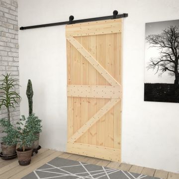 Gossi usa glisanta cu set feronerie, 90x210 cm, lemn masiv de pin
