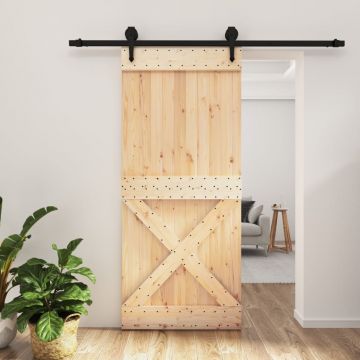 Gossi usa glisanta cu set feronerie, 90x210 cm, lemn masiv de pin