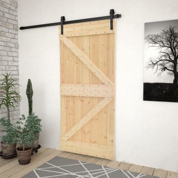 Gossi usa glisanta cu set feronerie, 90x210 cm, lemn masiv de pin