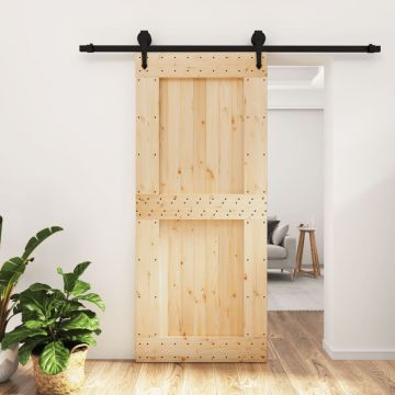 Gossi usa glisanta cu set feronerie, 90x210 cm, lemn masiv de pin