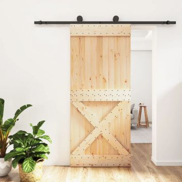 Gossi usa glisanta cu set feronerie, 90x210 cm, lemn masiv de pin
