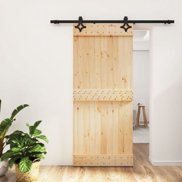 Gossi usa glisanta cu set feronerie, 90x210 cm, lemn masiv de pin