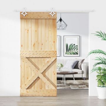 Gossi usa glisanta cu set feronerie, 90x210 cm, lemn masiv de pin