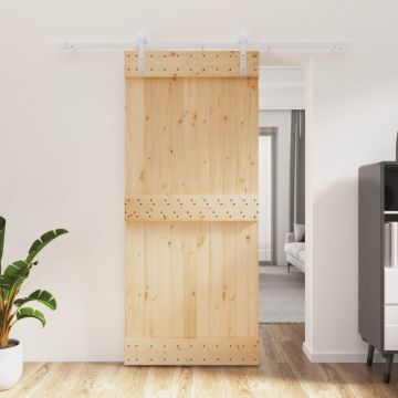 Gossi usa glisanta cu set feronerie, 90x210 cm, lemn masiv de pin