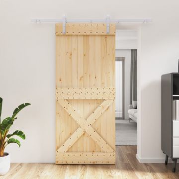 Gossi usa glisanta cu set feronerie, 90x210 cm, lemn masiv de pin