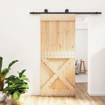 Gossi usa glisanta cu set feronerie, 90x210 cm, lemn masiv de pin