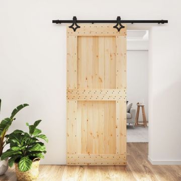 Gossi usa glisanta cu set feronerie, 90x210 cm, lemn masiv de pin