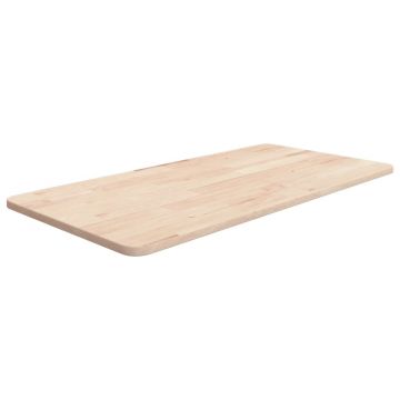 Gossi blat de baie, 80x40x1,5 cm, lemn masiv netratat